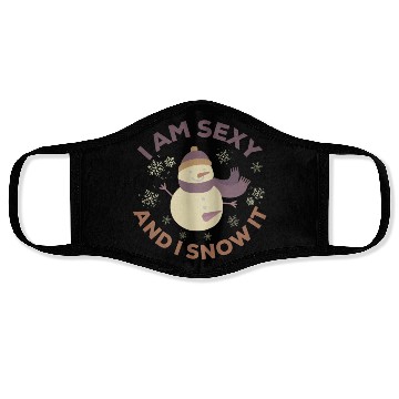 Discover Funny Sexy Snowman Slogan Gift christmas Face Masks