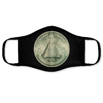 Discover Illuminati Pi Great Seal 3.14 Pi Day Face Masks