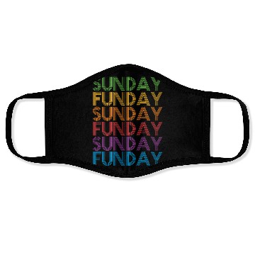 Discover Sunday Funday Vintage Rainbow Face Masks
