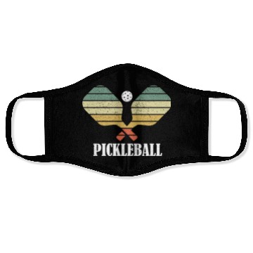 Discover Pickleball Vintage Distressed Retro Player Face Masks