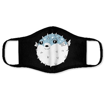 Discover Puffer fish funny Face Masks