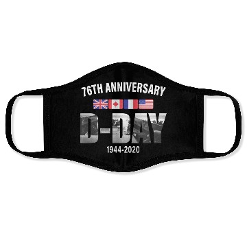 Discover D-Day Normandy 76th Anniversary Face Masks