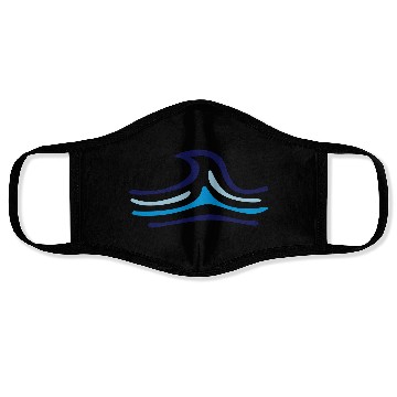 Discover Wave surfing sailing Face Masks