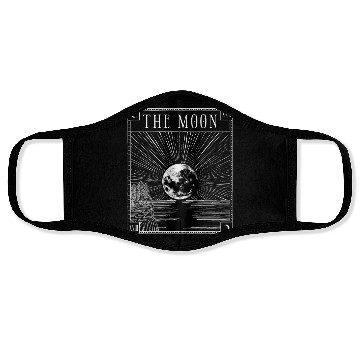 Discover Moon Tarot Card XVIII Occult Witchcraft Gothic Face Masks