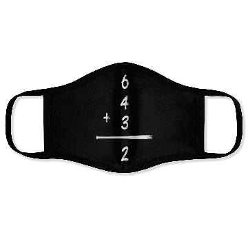 Discover Baseball Math 6 4 3 2 Double Play Cute Face Masks Softb