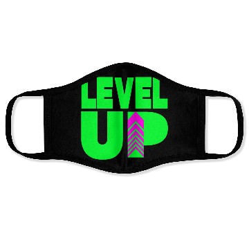Discover Level Up Neon Green Face Masks