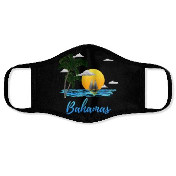 Discover Bahamas Vacation Sailing Face Masks