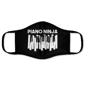 Discover Humor Piano Design Quote Piano Ninja Face Masks