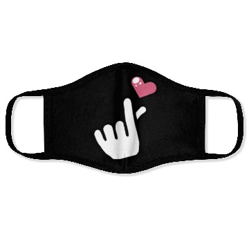 Discover heart finger korean pop Face Masks