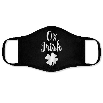 Discover Zero Percent Irish Funny St Patricks Day Face Masks