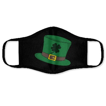 Discover Irish cylinder with cloverleaf for St. Patricksday Face Masks