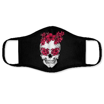 Discover Mexican Skull Flower Lover Florist Cinco de Mayo Face Masks
