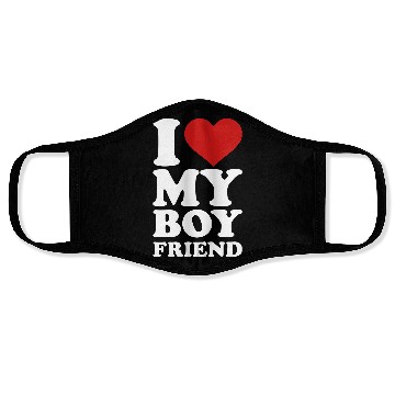 Discover I love my boyfriend Face Masks