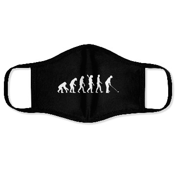 Discover Golf - Human Evolution, Darwin Face Masks