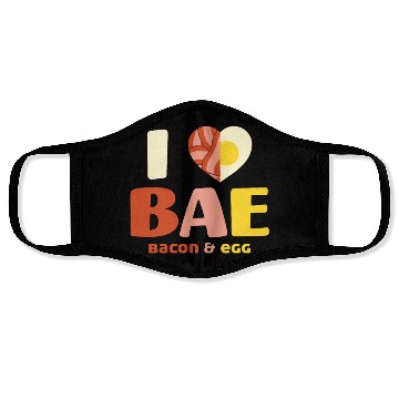 Discover I love Bae Bacon And Egg Food Lover Gift Face Masks