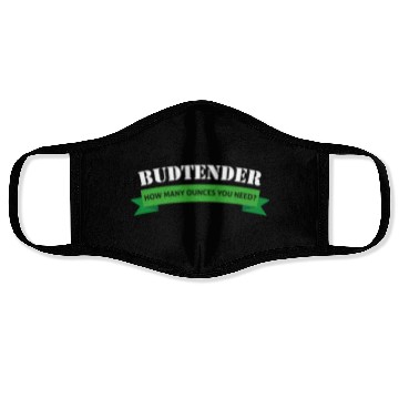 Discover Budtender Design Hemp Dispensary Medical Marijuana Face Masks