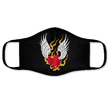 Discover On fire - Angel Heart Face Masks