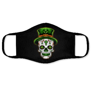 Discover Sugar Skull St Patricks Day Face Masks