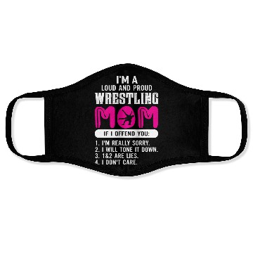 Discover Loud And Proud Wrestling Mom Face Masks