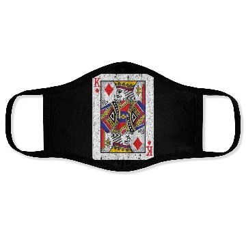 Discover king of diamonds playing card Face Masks