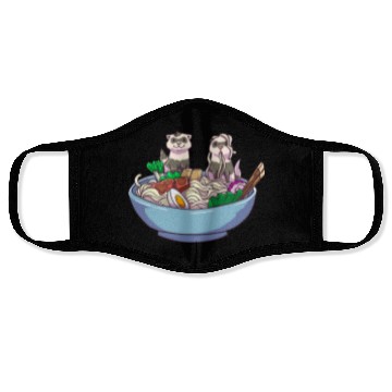 Discover Ramen Ferret Anime Face Masks