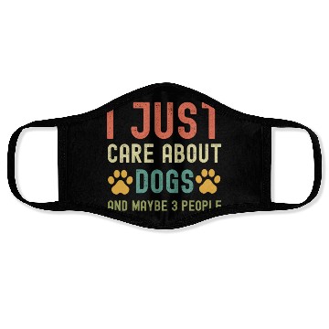 Discover Vintage dog paws saying Face Masks