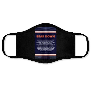 Discover Bear Down Lyrics Poster Face Masks