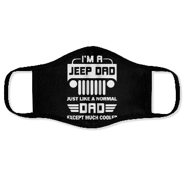 Discover Jeep Dad Offroading Cool Father Gift Face Masks