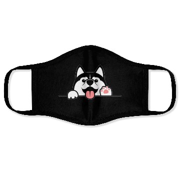 Discover siberian husky Face Masks