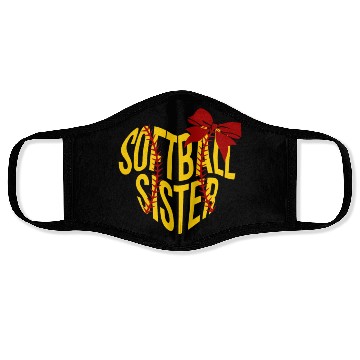 Discover Softball Sister Face Masks