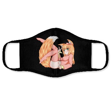 Discover Foxy girl hen Manga Anime Waifu japanese sexy Face Masks