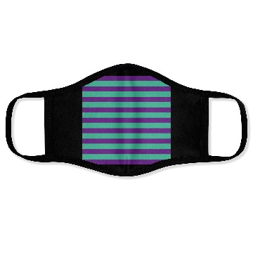 Discover Stripes Purple Green Face Masks