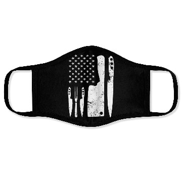 Discover Chef Knife - Patriotic Easter US Flag Face Masks