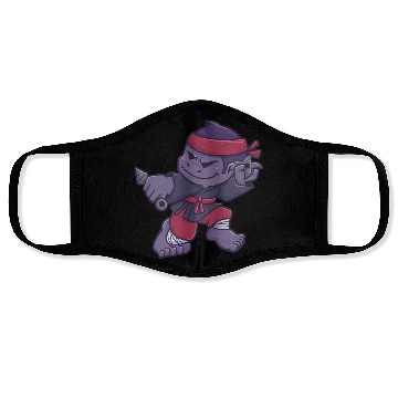 Discover Gorilla Monkey Ninja Samurai gift Face Masks