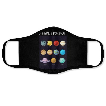 Discover Outer Space Nerd Solar System Planets Sun Moon Face Masks