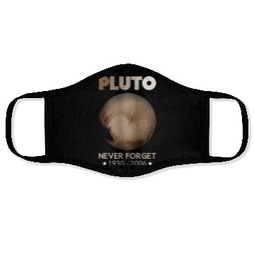 Discover Pluto Never Forget 1930-2006 Face Masks