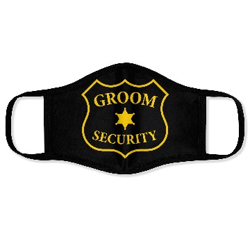 Discover Groom Security Patch (Bachelor Party / Stag Night) Face Masks