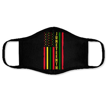 Discover Juneteenth Color Flag Black African American Flag Face Masks