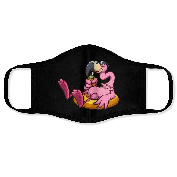 Discover Pink flamingo Face Masks
