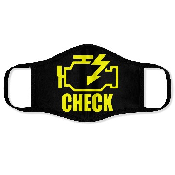Discover Mechanic Auto Repair Check Engine Light Face Masks