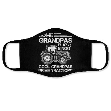 Discover Tractor Grandfather Farmer Ranch Grandparents Face Masks