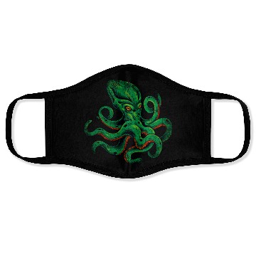 Discover Green Kraken Octopus Face Masks