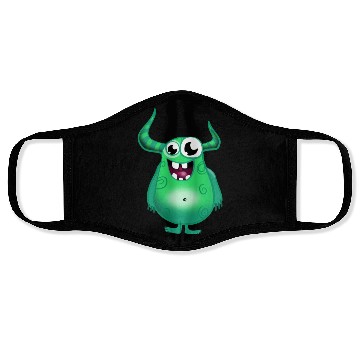 Discover Funny green Monster for Kids Face Masks