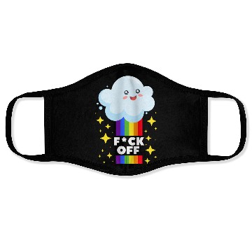 Discover Rainbow Cloud Pride Gay LGBT Equality Face Masks