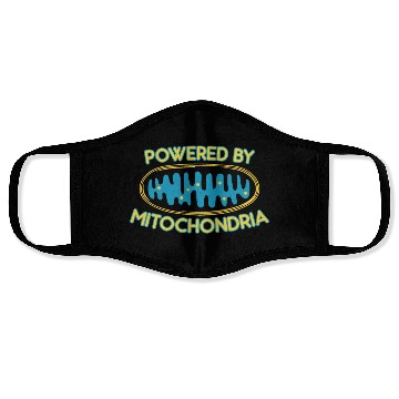 Discover Powered by mitochondria - nerdy and geeky gift Face Masks