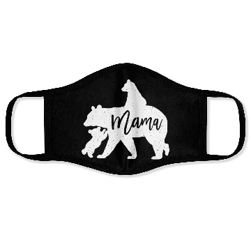 Discover Mama Bear 2 Baby Bear Cubs Playing Riding on Back Face Masks