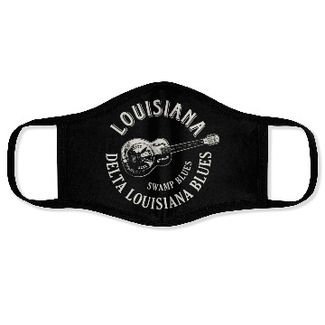 Discover Louisiana Delta Blues Swamp Blues Guitar Face Masks