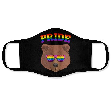 Discover Gay Pride Grizzly Bear with LGBT Rainbow Face Masks