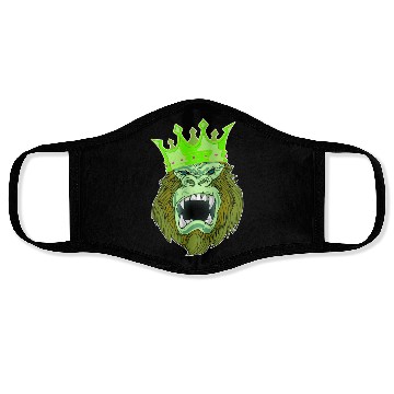 Discover neon green Gorilla Jungle King Face Masks