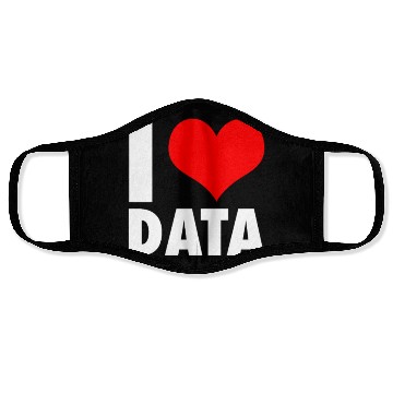 Discover I love Data Programmer Face Masks